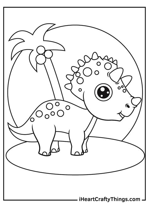 Cute Little Dinosaur Coloring Page Free Printable Coloring Pages