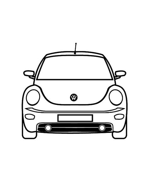 Volkswagen New Beetle Car Coloring Pages Best Place To Color