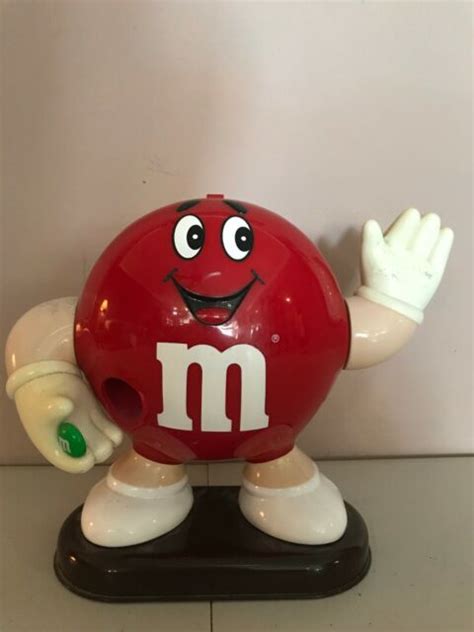 Vintage 1991 Round Red Mandm Candy Dispenser Mars Incorporated 9in Tall
