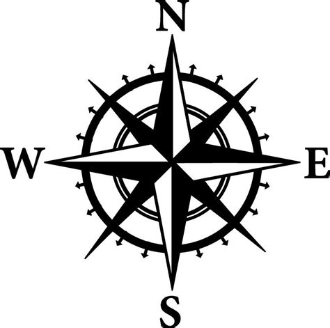 35 Compass Decal Window Bumper Sticker Car North South East West