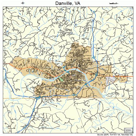Danville Virginia Street Map 5121344