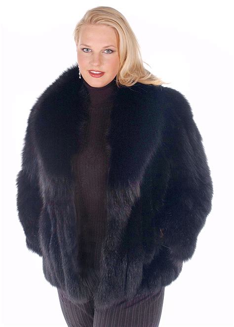 Black Fox Fur Plus Size Jacket 25 Madison Avenue Mall Furs