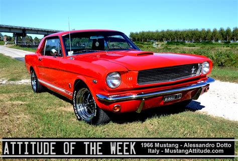 Red 1966 Ford Mustang Hardtop