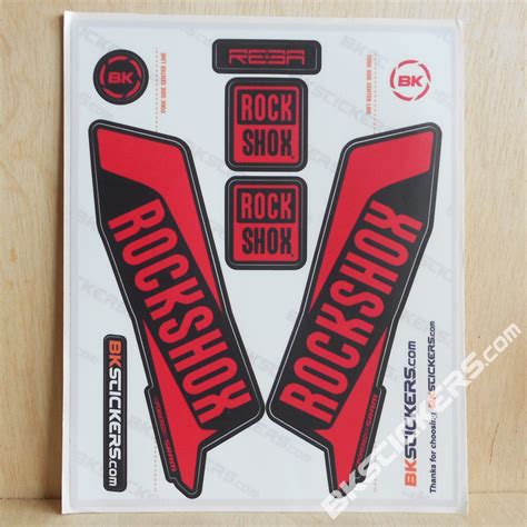 Rockshox Reba 2016 Stickers Kit Black Forks Bkstickers
