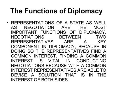 Diplomacy And Foreign Policy