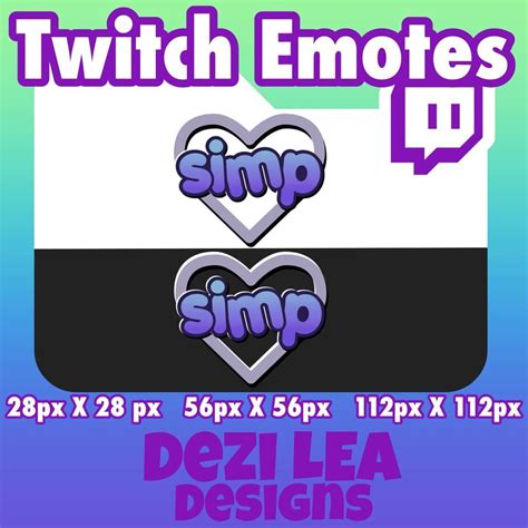 Simp Twitch Emote Discord Emote Streamer Emote Niedliche Etsy Schweiz