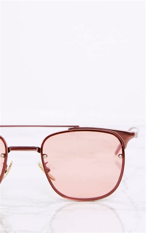 Torie Pink Tinted Lens Glasses Accessories Prettylittlething Aus