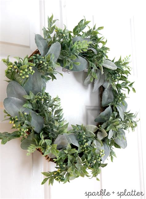Sparkle And Splatter How To Make A Greenery Wreath