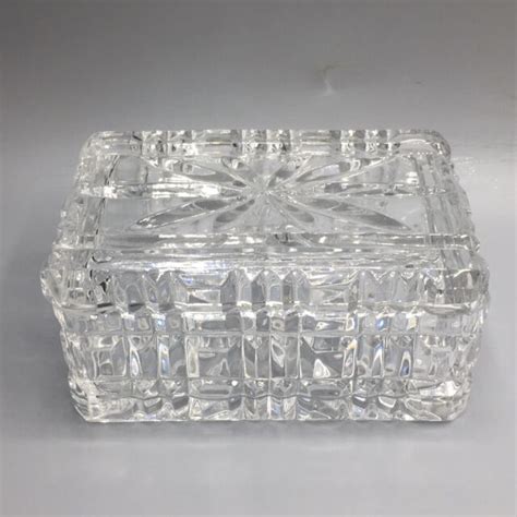 Vintage Waterford Crystal Rectangular Covered Trinket Box Ebay