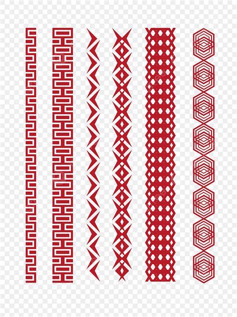 Commercial Elements White Transparent Chinese Pattern Borders Can Be