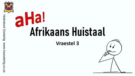 Afrikaans Huistaal Vraestel Gr Hersiening Youtube