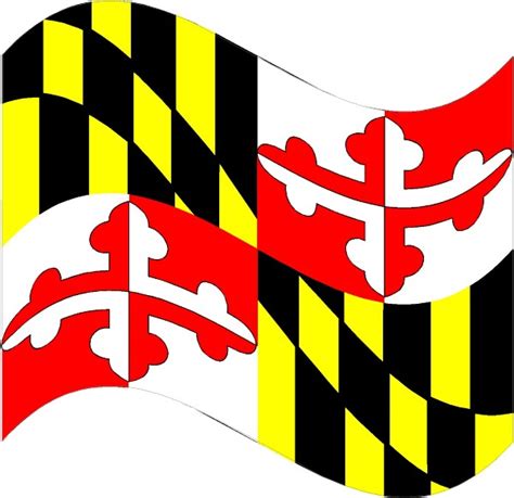 Waving Maryland Flag Decal Sticker 03