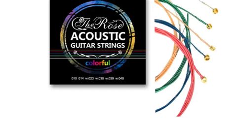 Acoustic Coloured Guitar Strings 1 Set Normal Light Gauge 11 50
