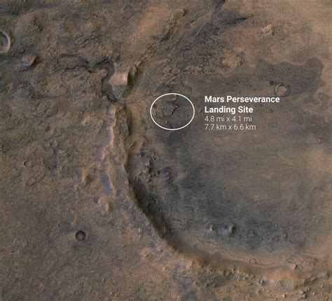 Nasa's perseverance rover has beamed back incredible first colour images of mars after successfully landing on the red planet. Perseverance Rover Landing Ellipse in Jezero Crater