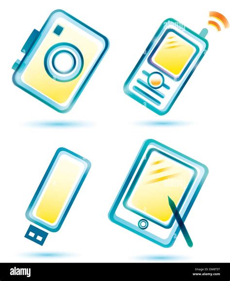 Set Of Digital Multimedia Vector Icons Stock Vector Image And Art Alamy