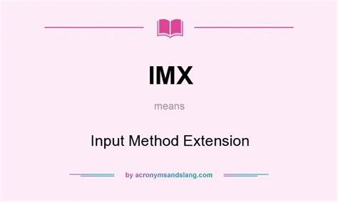 Imx Input Method Extension In Undefined By