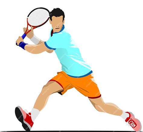 Premium Vector Tennis Player Colored Vector Illustration For Designers