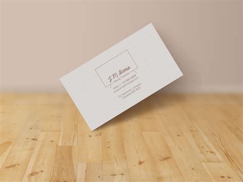 Extremely Simple Free Business Card Design And Mock Up Psd