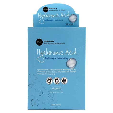 celavi facial mask set korean essence sheet masks 12 pcs hyaluronic acid