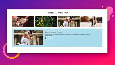 Image Thumbnail Previewer Using Htmlcss