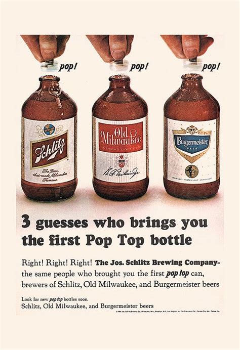 Poptop Beer Ad Retro Beer Ad Bar Poster Classic Beer Etsy Canada