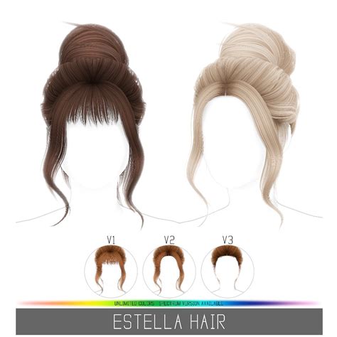 Simpliciaty S Estella Hair The Sims Create A Sim Curseforge