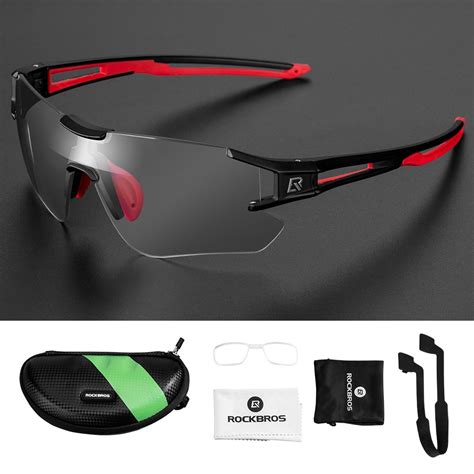 Rockbros Cycling Sunglasses Photochromic Bike Glasses For Men Women Sports Goggles Uv Protection