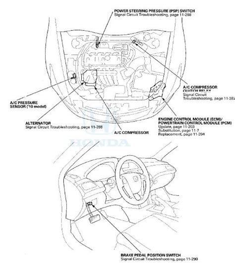 Honda Accord Component Location Index Idle Control System Fuel And