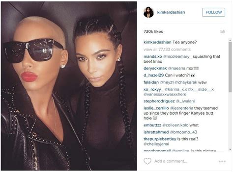 amber rose kim kardashian take selfie together days after twitter feud with kanye west wiz khalifa