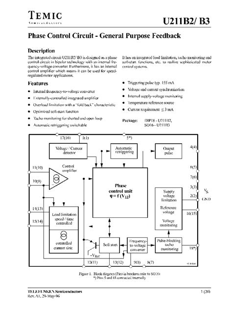 U211b phase control ic components datasheet pdf data sheet free from datasheet4u.com datasheet (data sheet) search for integrated circuits (ic), semiconductors and other electronic. U211B_62296.PDF Datasheet Download --- IC-ON-LINE