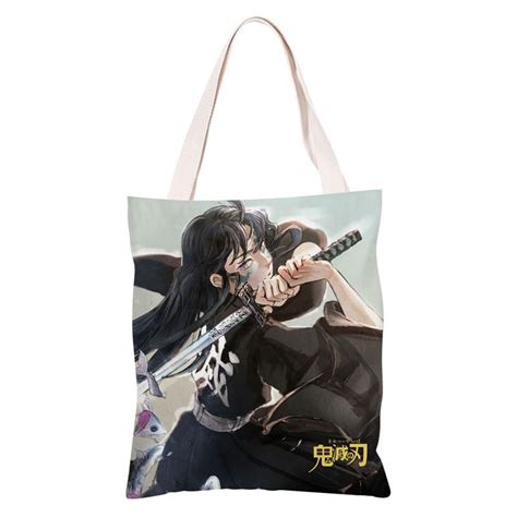 Demon Slayer Shoulder Bags Cosplay Kimetsu No Yaiba Canvas Tote Bag