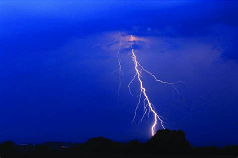 Lightning Strikes The Ground Over The Brendon Hills Observed Looking