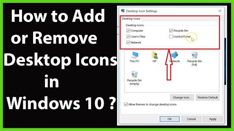 How To Add Or Remove Desktop Icons In Windows 10 Youtube