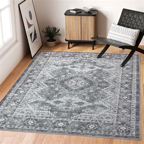 Rugland 6x9 Rug - Stain Resistant Washable Rug, Anti Slip Backing Rugs