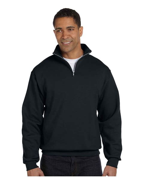 Jerzees Mens Quarter Zip Cadet Collar Pullover Sweatshirt Style 995m