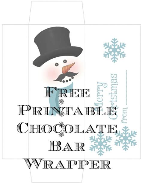 Take a look at our enormous collection of gorgeous festive cards, all completely free to download in beautiful high resolution pdf. Snowman Candy Bar Printable