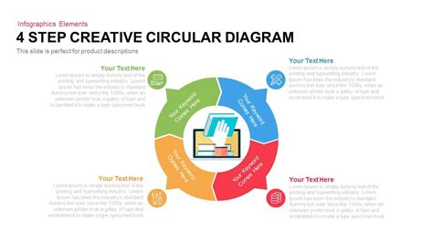 4 Step Creative Circular Diagram Powerpoint Keynote