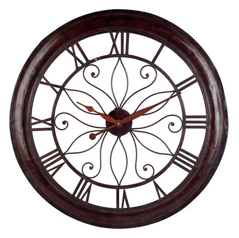 Large Metal Rustic Wall Clock Bronze 3025 Antique Style Handcrafted
