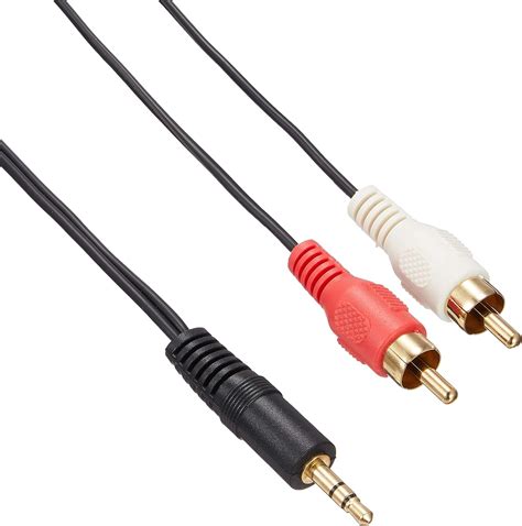 3 Ft Stereo Audio Cable 35mm Male To 2x Rca Male
