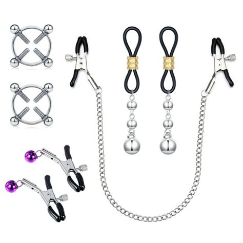 Lauritami Fake Nipple Piercing Stainless Steel Adjustable Body Clamps