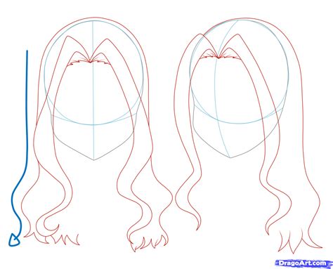 Girl Anime Hair Drawing Visuals Pinterest Anime Hair