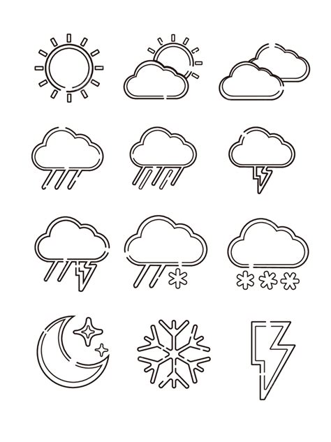 Weather Forecast Clipart Black And White