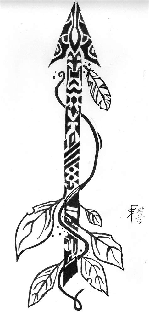 tribal-arrow-by-draconistheory-on-deviantart-tribal-arrow-tattoo,-arrow-tattoo-design,-tribal