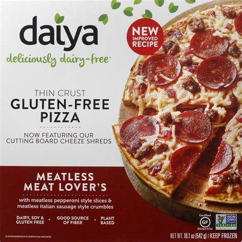 Daiya Pizza Gluten Free Meatless Meat Lover S Thin Crust 19 1 Oz