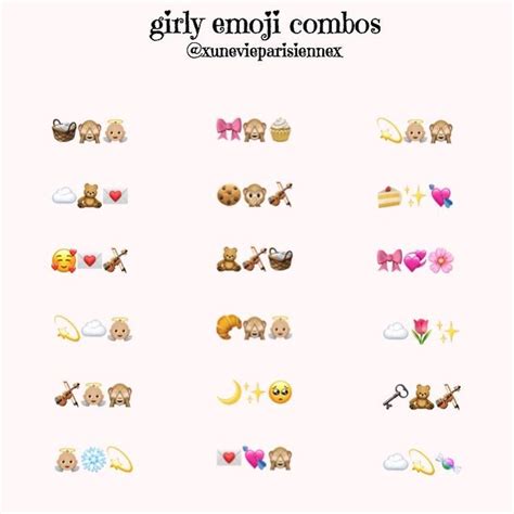 Aesthetic Emoji Combinations Cute Emoji Combinations Cute Instagram
