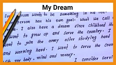 Write Simple Easy Paragraph On My Dream My Dream Essay Short Paragraph On My Dream Best