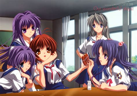 Clannad Food Fujibayashi Kyou Fujibayashi Ryou Furukawa Nagisa Group