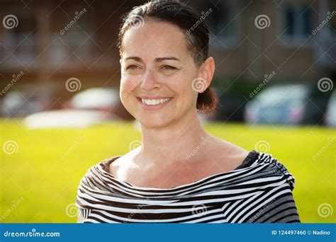Mature Spanish Woman Smiling Stock Photo Image Of Outside Lifestyles