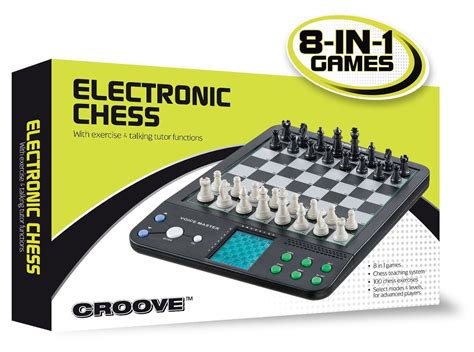 Croove Electronic Chess And Checkers Set With 8 In 1 Board Games For