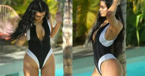 Kylie Jenner Risks Wardrobe Malfunction As She Models Revealing